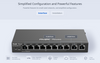 10-Port Gigabit Cloud Managed PoE Router, 8 PoE+ Out, Up to 200 Users, 600Mbps, High Reliability and Load Balancing Through WAN Ports