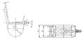 Suspension Clamp J Hook for Fiber MiniADSS, double hole way Φ 6-8 mm