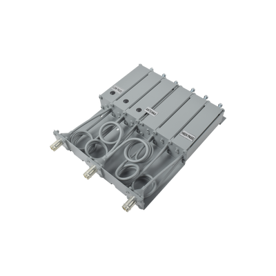 VHF SYSCOM Duplexer, 6 Cavities for 148-160 MHz, 50 Watt, 5 MHz Split, Reject Band, BNC Females.