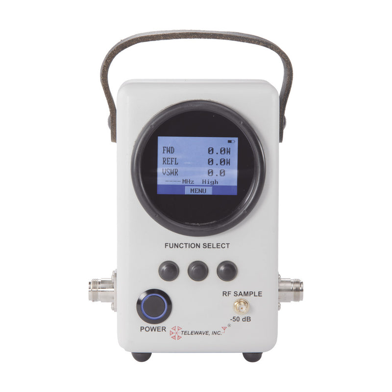 Digital-Analog Broadband RF Wattmeter for 88MHz-1GHz, 5-500 Watt, N Females.