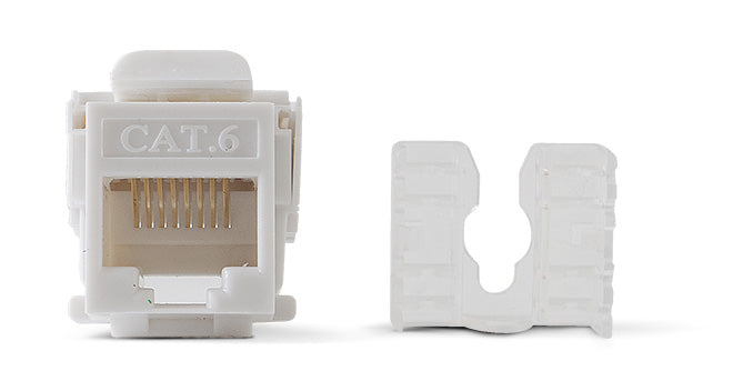 Cat6 Keystone Jack for faceplate, 110 (Punchdown) - White Color