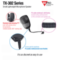 Small Lightweight Microphone-Speaker for KENWOOD TK3230 /2000/ 3000 / 3402 / 3312 / 3360 / 3170, NX240 / 340 / 220 / 320 / 420, TKD240 / 340