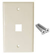Face Plate, 1-Port - White
