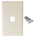 Face Plate, 1-Port - White