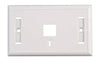 Placa frontal, salida de 1 puerto con espacio para etiqueta - Blanco