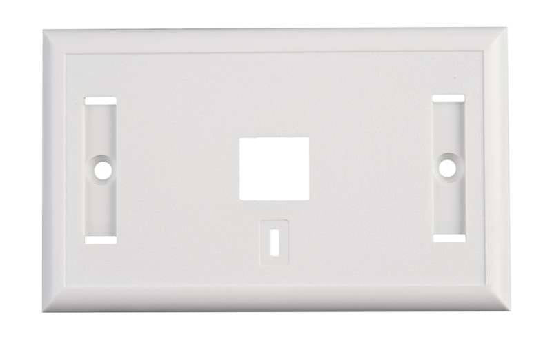 Placa frontal, salida de 1 puerto con espacio para etiqueta - Blanco