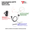 Lapel Microphone - Earphone with Acoustic Clear Tube for HYT TC-500/ 518/ 600/ 610/ 700, Motorola Radios GP300 / PRO2150 / P110 / GP350 / SP-10 / PRO3150 / EP450 / EP350 / MAG ONE, PU Acoustic Tube