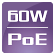 60 W Ultra Power over Ethernet PoE Injector 4-Pair UTP, Compatible with IEEE 802.3at/af