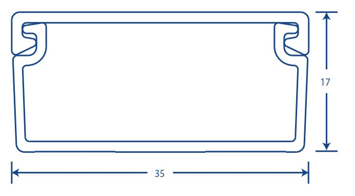 Surface Raceway White One Section, 35 mm x 17 mm Section 6 ft, with sticky tape (5301-21262)