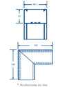 Outdoor Corner Surface Raceway Compatible with TEK100 (8110-80001)
