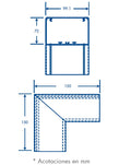 Outdoor Corner Surface Raceway Compatible with TEK100 (8110-80001)