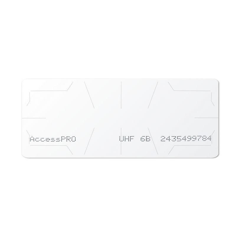 Label Tag UHF / ISO180006B / Adheres to Vehicle Windshield / Compatible with Long Range Readers for PRO6RF & PRO12RF