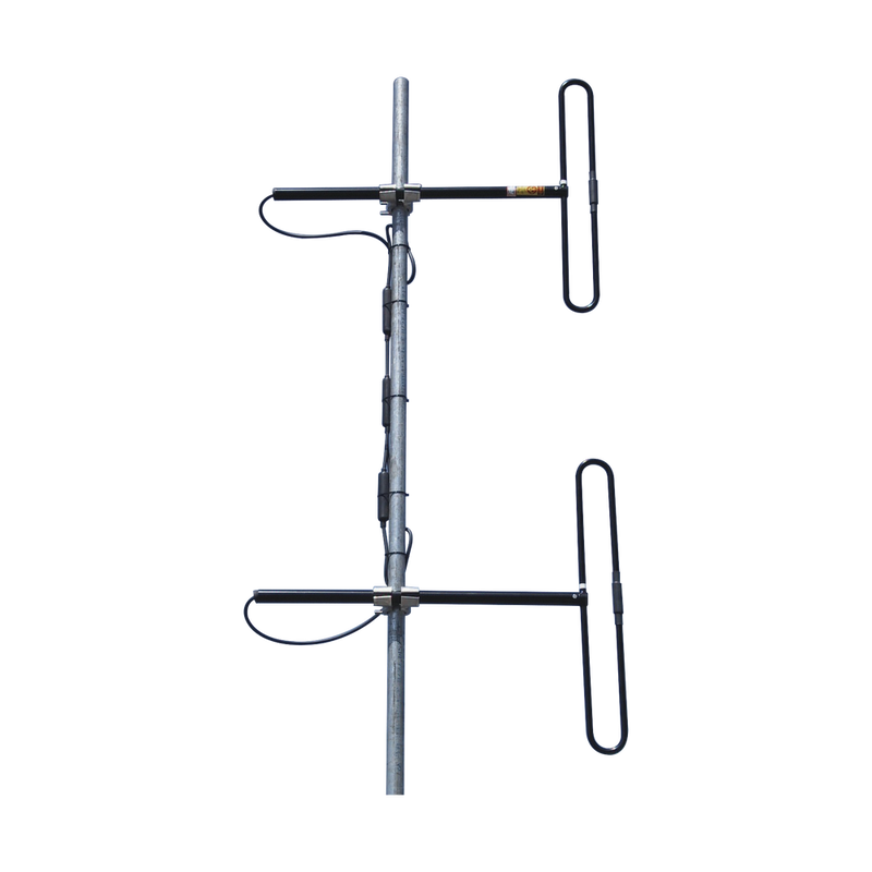 Two Bay Aereal Antenna, 110-138 MHz, 3-5.6 dB gain, 28 MHz, 500 Watt, N Male connector.