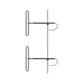 Two dipole Antenna Base for 138-174 MHz, 3 dB gain, N Male connector.