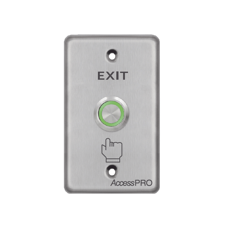 Button with Illuminated Ring, Color Green /IP65