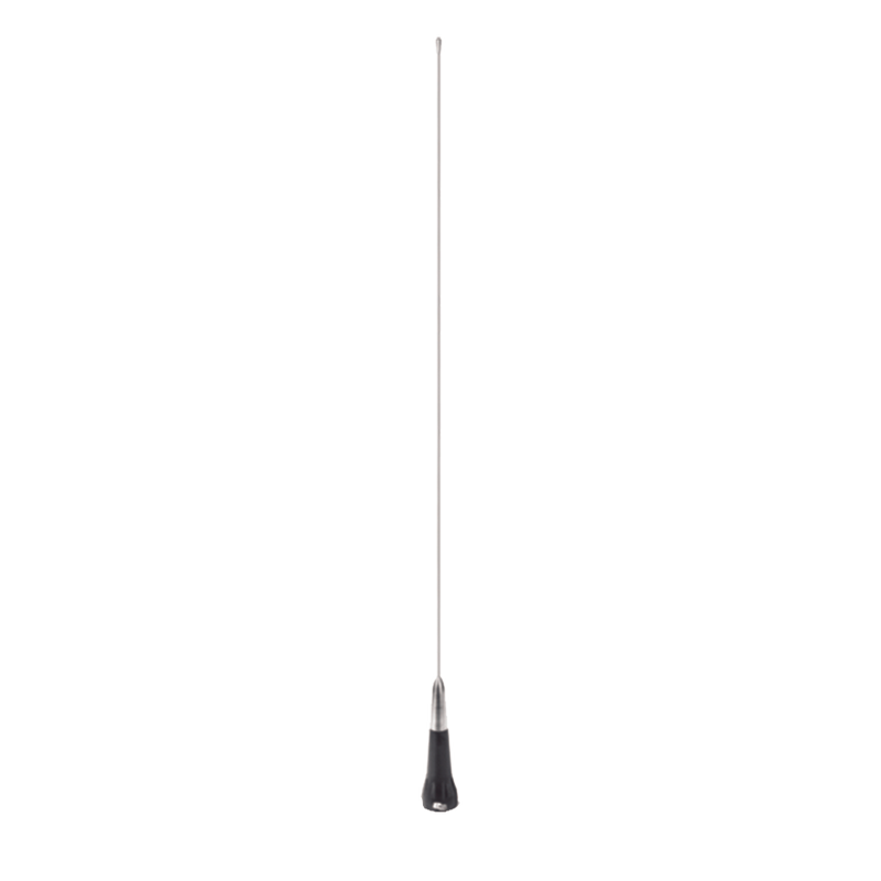 UHF Mobile antenna, field adjustable, 445-470 MHz, 3 dB, 150 W, 15 in. Maximum length.