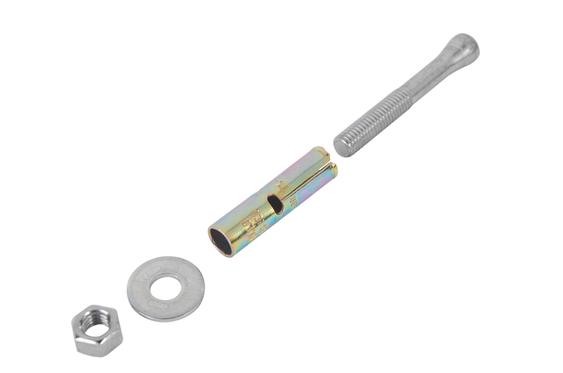 4-Piece Kit, 3/8" x 3" Expansion Bolts with 1/2" Anchors