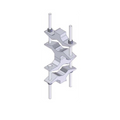 Aluminum Set of Single Dual Clamp for 2.88 to 4.5' Diameter Pipes (REQ. 2 by Antenna)