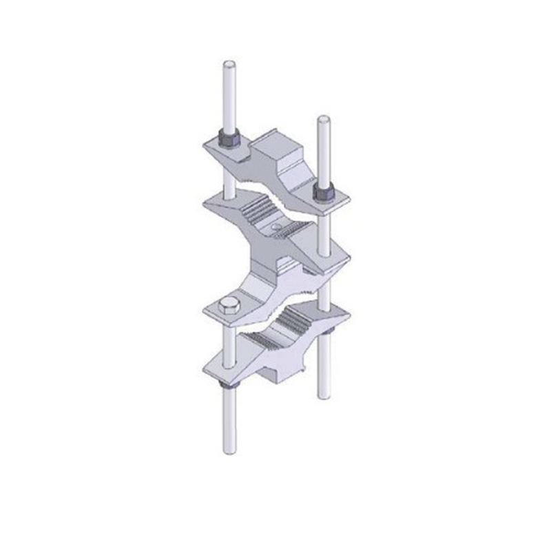 Aluminum Set of Single Dual Clamp for 2.88 to 4.5' Diameter Pipes (REQ. 2 by Antenna)
