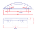 Raceway End Cap White Compatible with DMC4FT (9490-02001