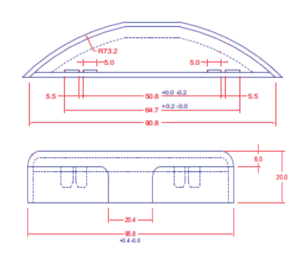 Raceway End Cap White Compatible with DMC4FT (9490-02001