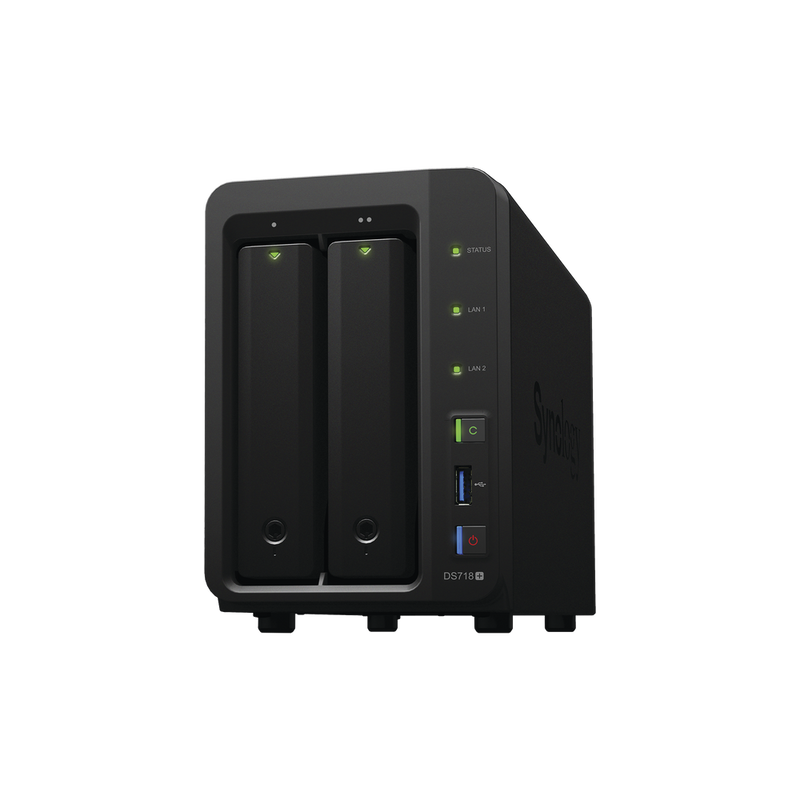 Desktop NAS Server of 2 Expandable Internal Bays up to 7 Bays (12TB Max. per disk)