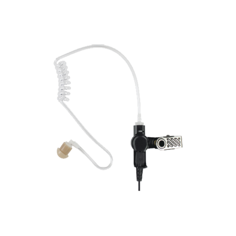 Medium Duty Surveillance Earphone: LISTEN ONLY Acoustic Tube Earphone with NEW TWIST CONNECTOR