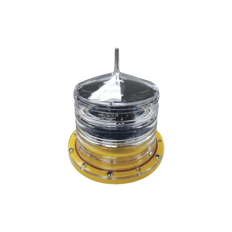 Red LED Obstruction Lamp with Solar Panel (Fixed or Strobe Light) Does Not Include Mounting