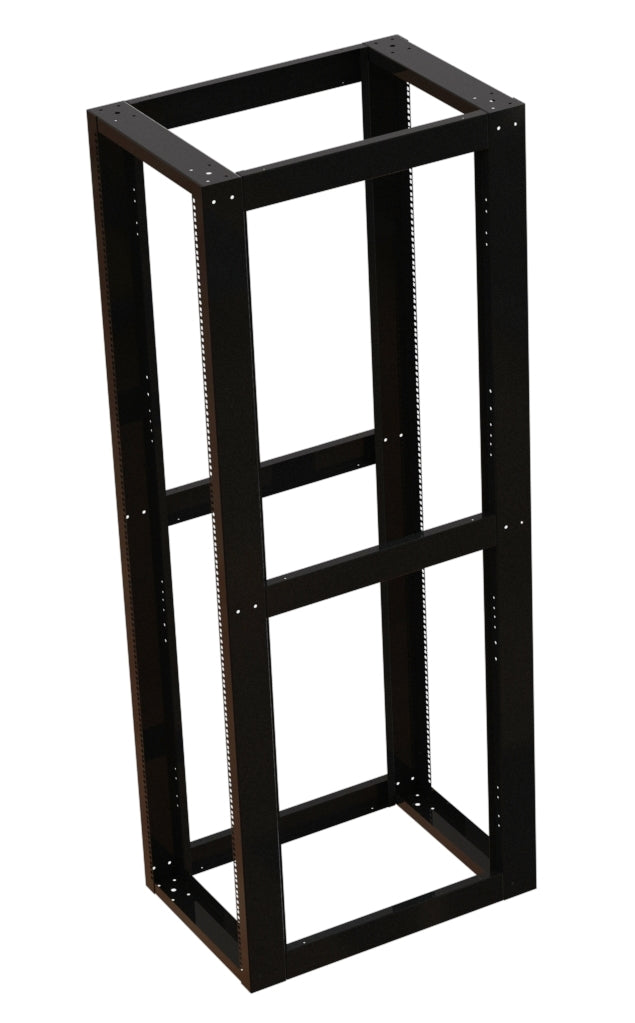 19" 45U Professional 4-Post Open Frame Square Rack, Adjustable Depth