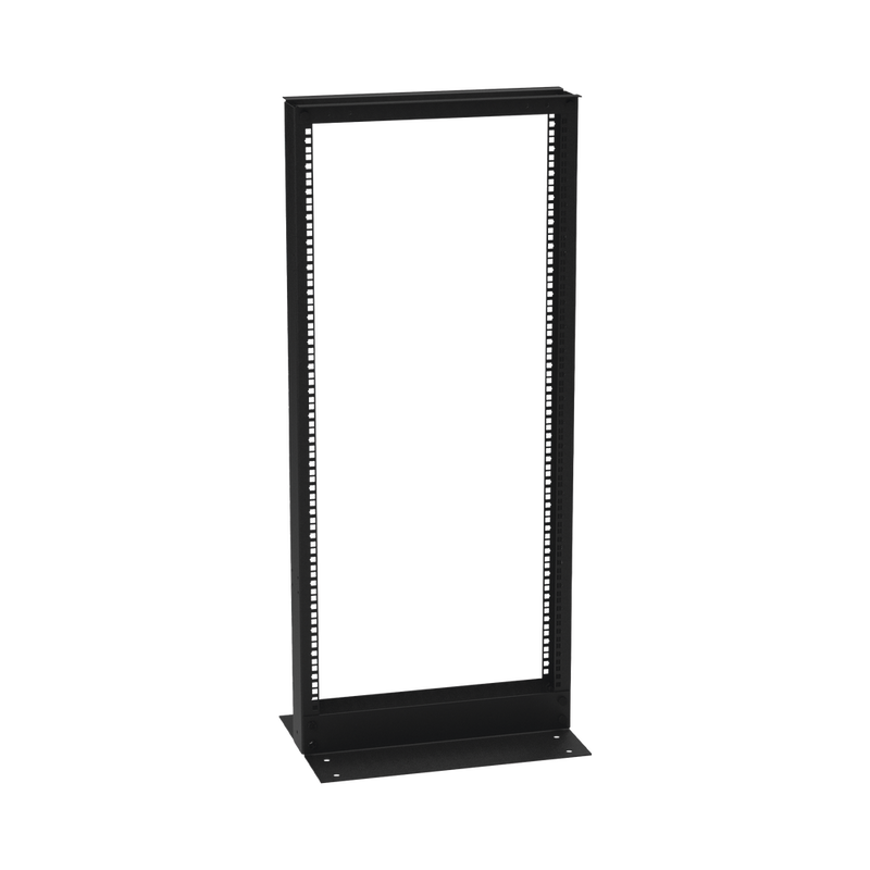 19' 24U Open Rack L Base Double Hole, Manufacture in Steel, 'L' Base for Floor Anchor