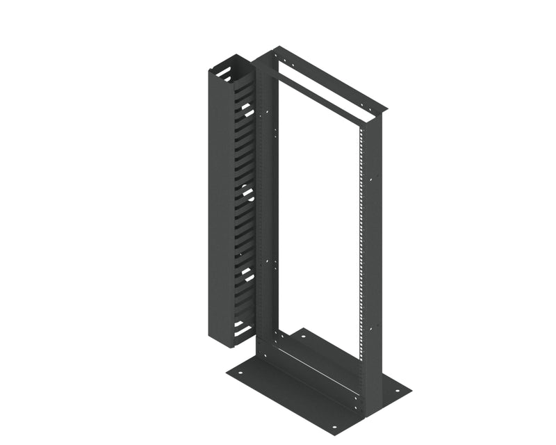 2-Post Open Rack, Standard 19", 24 Units, "L" Type Base for Floor Anchor