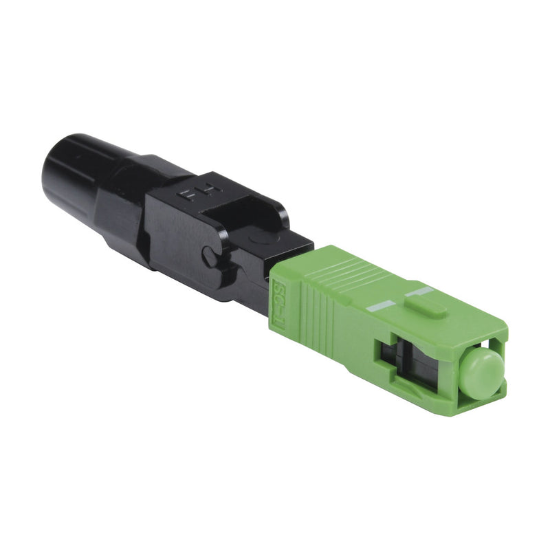 SC/APC Singlemode Fiber Optic Fast Connector - Pre-Polished, Reusable Field Assembly Quick Connector for FTTH Installation