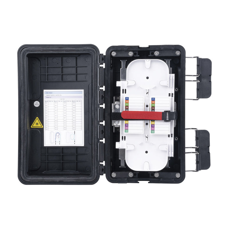 Serial Fiber Distribution Box, 96 Splices, IP65, Black Color