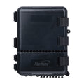 Outdoor Fiber Optic Termination Box (24 Splices) - Pre-Loaded with 8 SC/APC Adapters - IP55 Rated Weatherproof Enclosure for Pole Mount & Aerial Use - 1:8 Splitter Ready, Black
