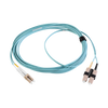 Fiber Optic Jumper, MM 50/125 XGLO OM3, LC-SC Duplex, ONFR, Aqua Color, 10 feet