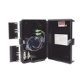 Fiber Distribution Box, 24 Splices, IP65, Black, Indoor/Outdoor, with 8 SC/APC adaptors and 1x8 splitter