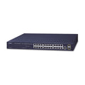 24-Port Gigabit 10/100/1000T Layer 2 Managed Switch, 2 SFP 100/1000X Ports, Ethernet Console Interface