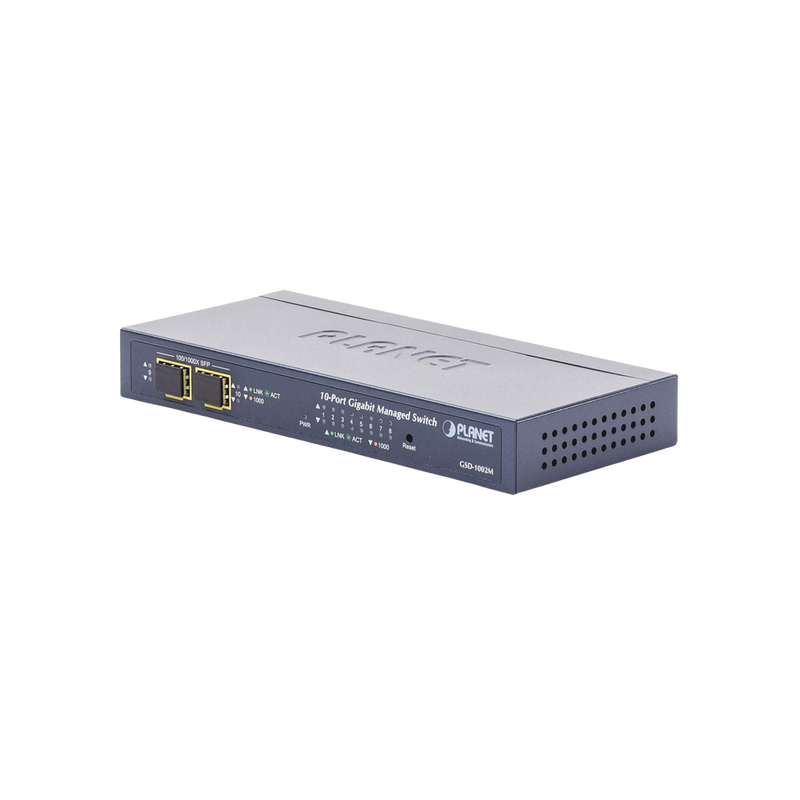 8-Port 10/100/1000Mbps + 2-Port 100/1000X SFP Managed Desktop Switch