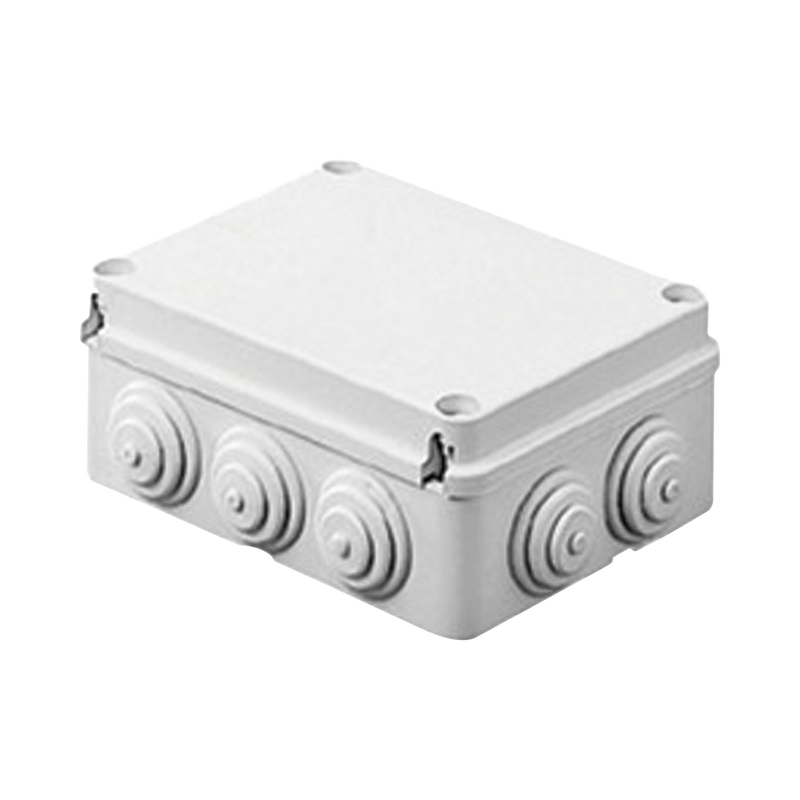 PVC Junction Box with 12 Inputs, Screw-cap, 380x300x120 mm, for Exterior (IP55)