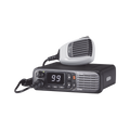 Digital mobile radio with numerical display, in the range of 380-470MHz, 99 selectable channels, GPS, and bluethooth. Includes microphone, power cable and bracket.