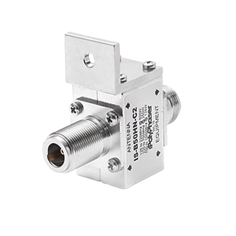 Coaxial DC Block Protector High Power with Frontal Flange, N Female Connectors, 50 Ω