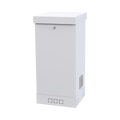 Rack Enclosure, Capacity for 20 Rack Units, 21.77 in wide, 48.90 in deep, Double doors with adjustable front and intermediate posts, White color