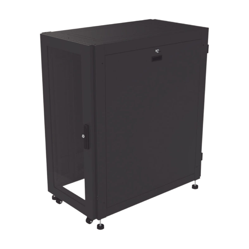 24U Professional Network Cabinet with 19' Standard Rack and Glass Door 23.62 in x 39.37 in (600 mm Width x 1000 mm Depth)