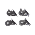 Ruedas de uso rudo para racks/gabinetes de servidor - Juego de 4 ruedas para gabinetes Linkedpro (2 con freno).