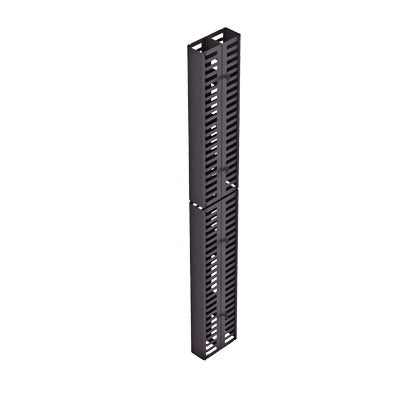45U Vertical Cable Management, Double Cable for Open Rack