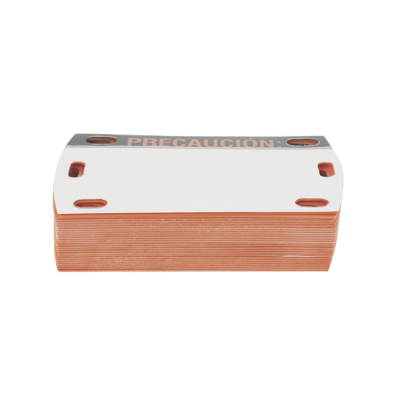 Laminated ABS Plastic Optical Fiber Label, Package of 25 Pieces (Text in Spanish)