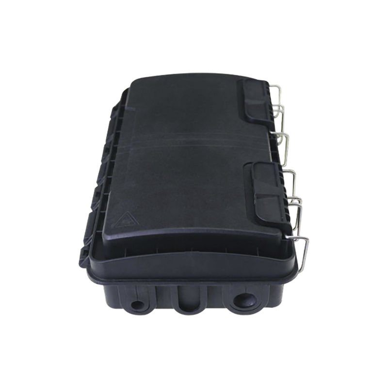 FTTH Fiber Termination Box / 16 Ports, IP65 Rated, Pre-Loaded with 1x16 SC/APC Splitter (G.657A1, 900 µm) and 16 SC/APC Adapters, Black