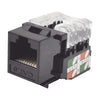 Jack 110 Category 6, for faceplate Keystone - Black cover