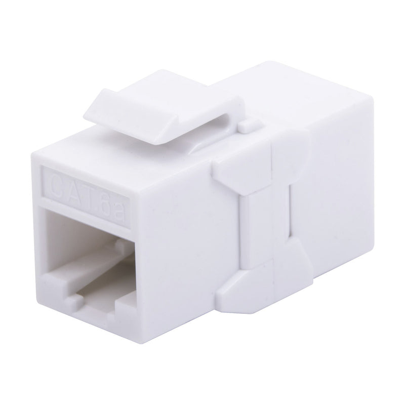 UTP Cat6A female RJ45 to RJ45 female coupler Color White