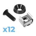 Set of 12 Screws with 12 Washers and 12 Cage Nuts for Rack Linkedpro